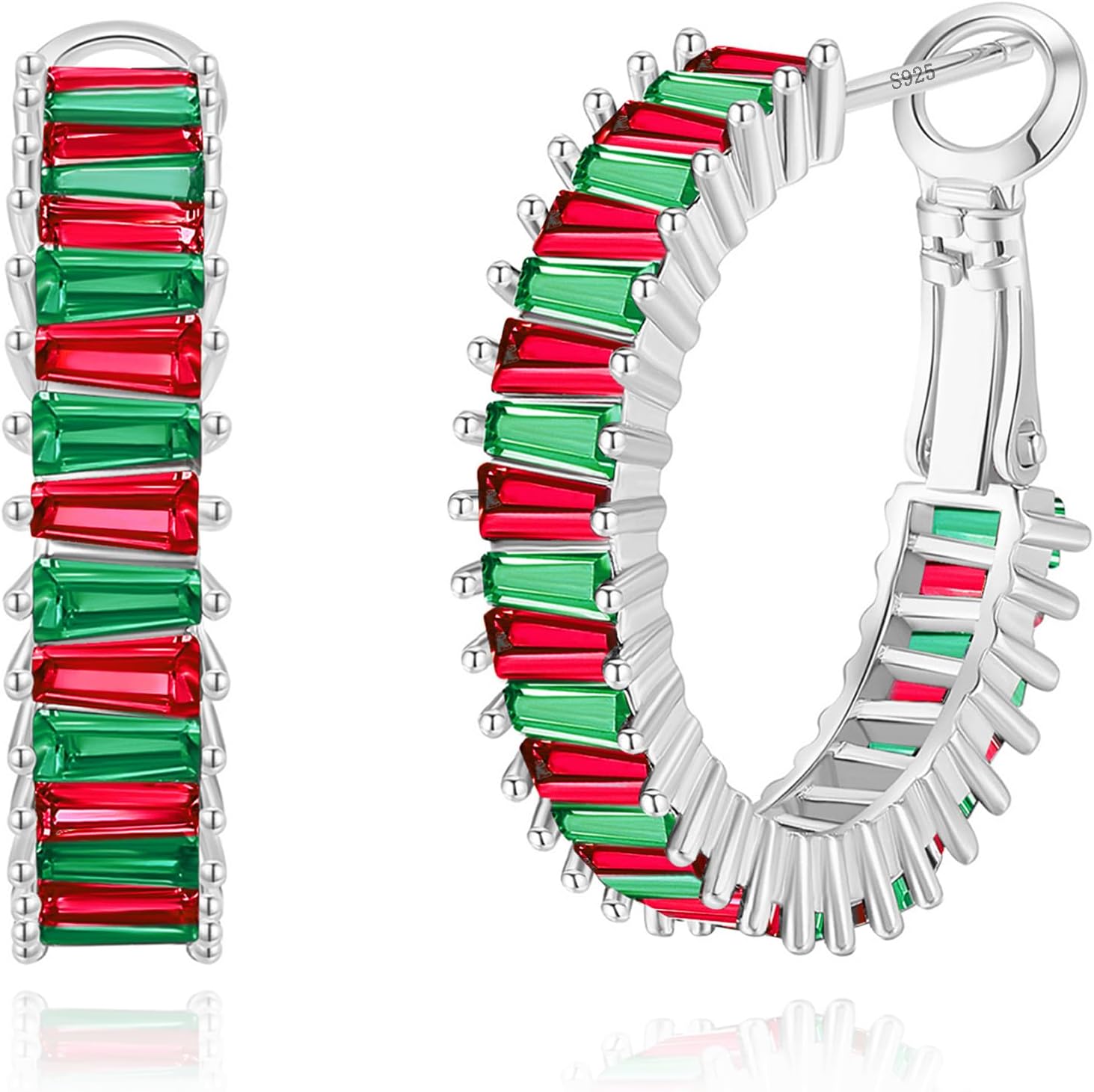 Gold Hoop Earrings for Women, Lightweight Chunky Silver Earrings for Women 14K Real Gold Plated Hoops Earrings Hypoallergenic Earrings Jewelry - 我的商店我的商店我的商店