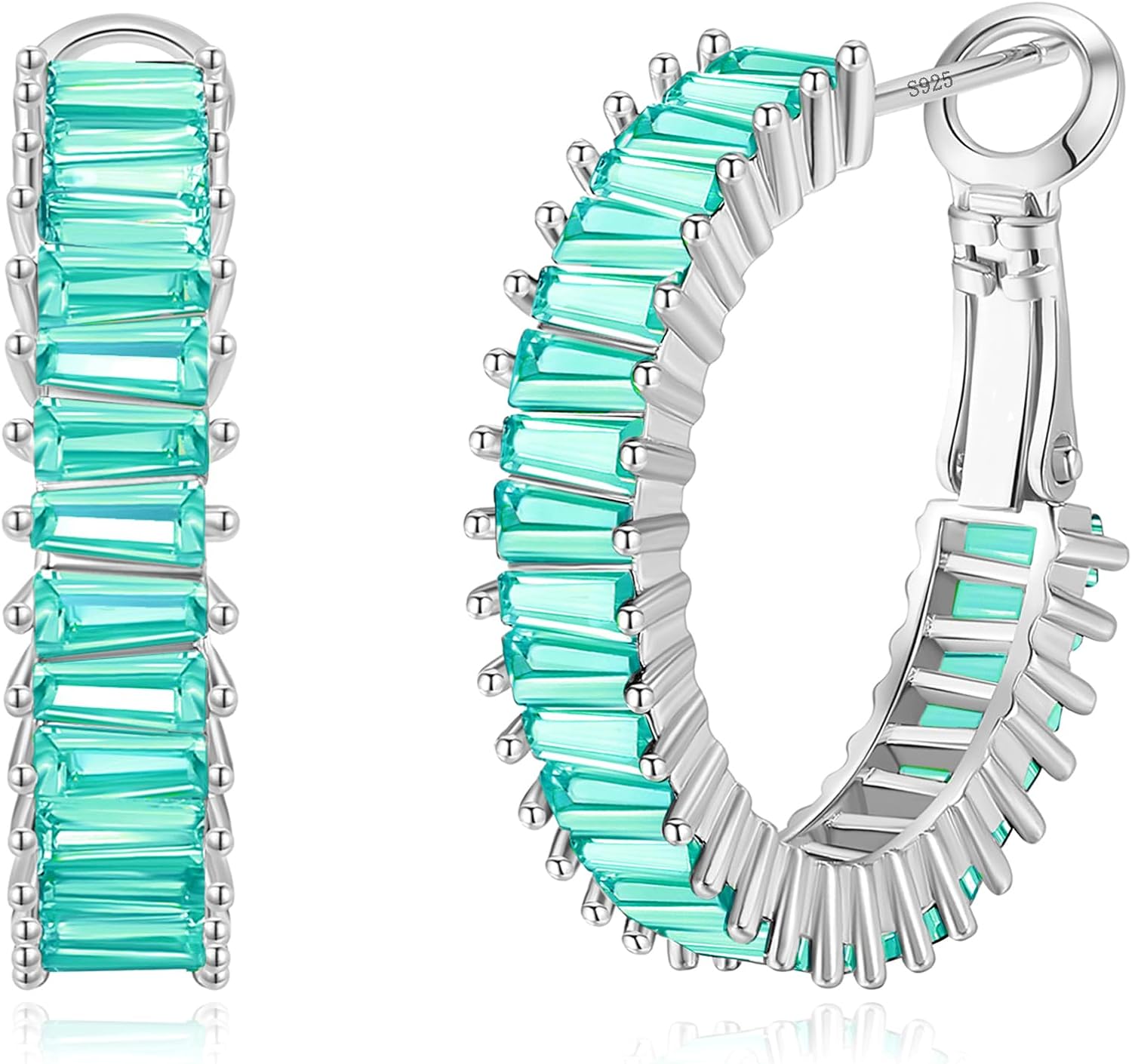 Gold Hoop Earrings for Women, Lightweight Chunky Silver Earrings for Women 14K Real Gold Plated Hoops Earrings Hypoallergenic Earrings Jewelry - 我的商店我的商店我的商店