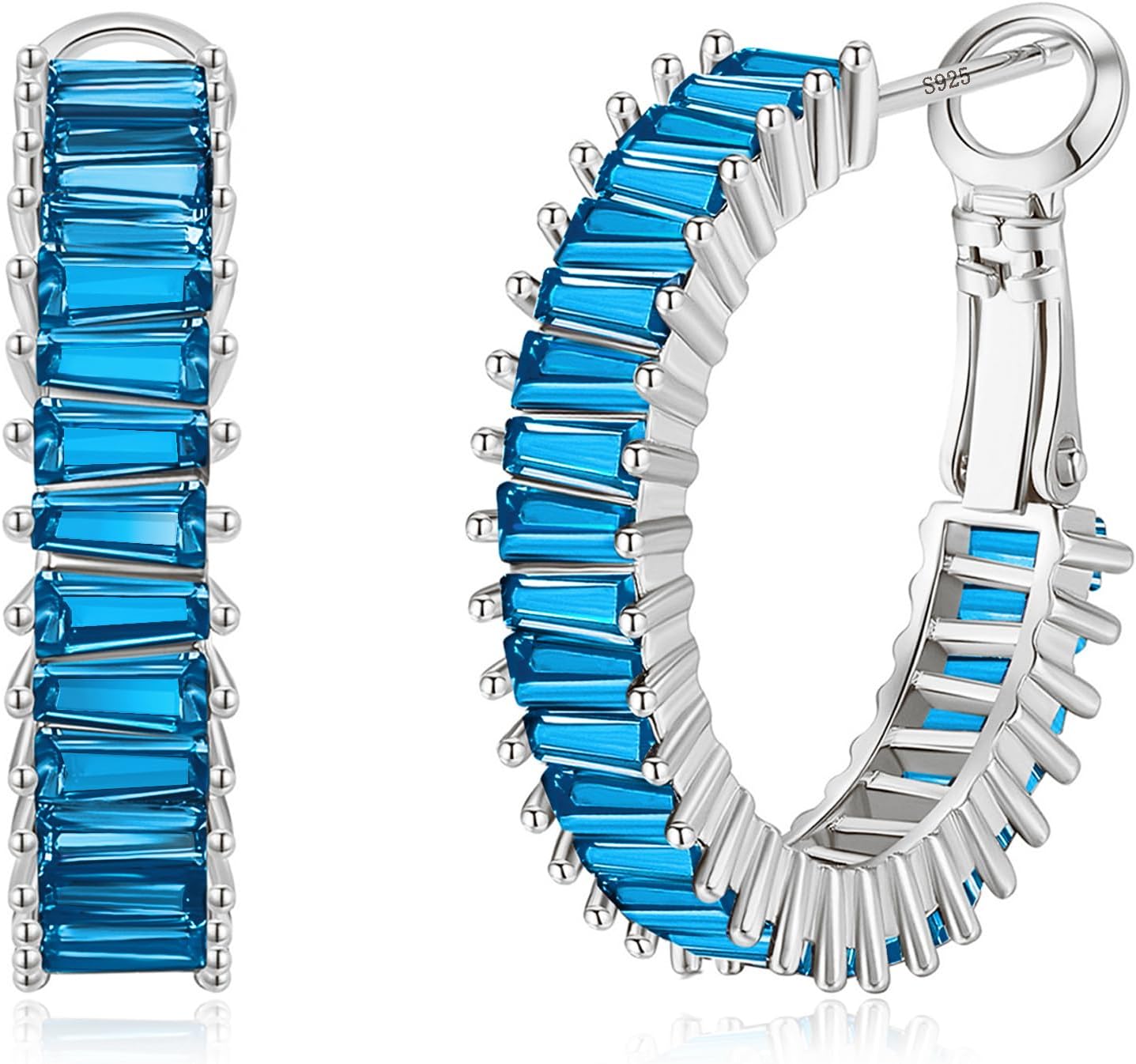 Gold Hoop Earrings for Women, Lightweight Chunky Silver Earrings for Women 14K Real Gold Plated Hoops Earrings Hypoallergenic Earrings Jewelry - 我的商店我的商店我的商店