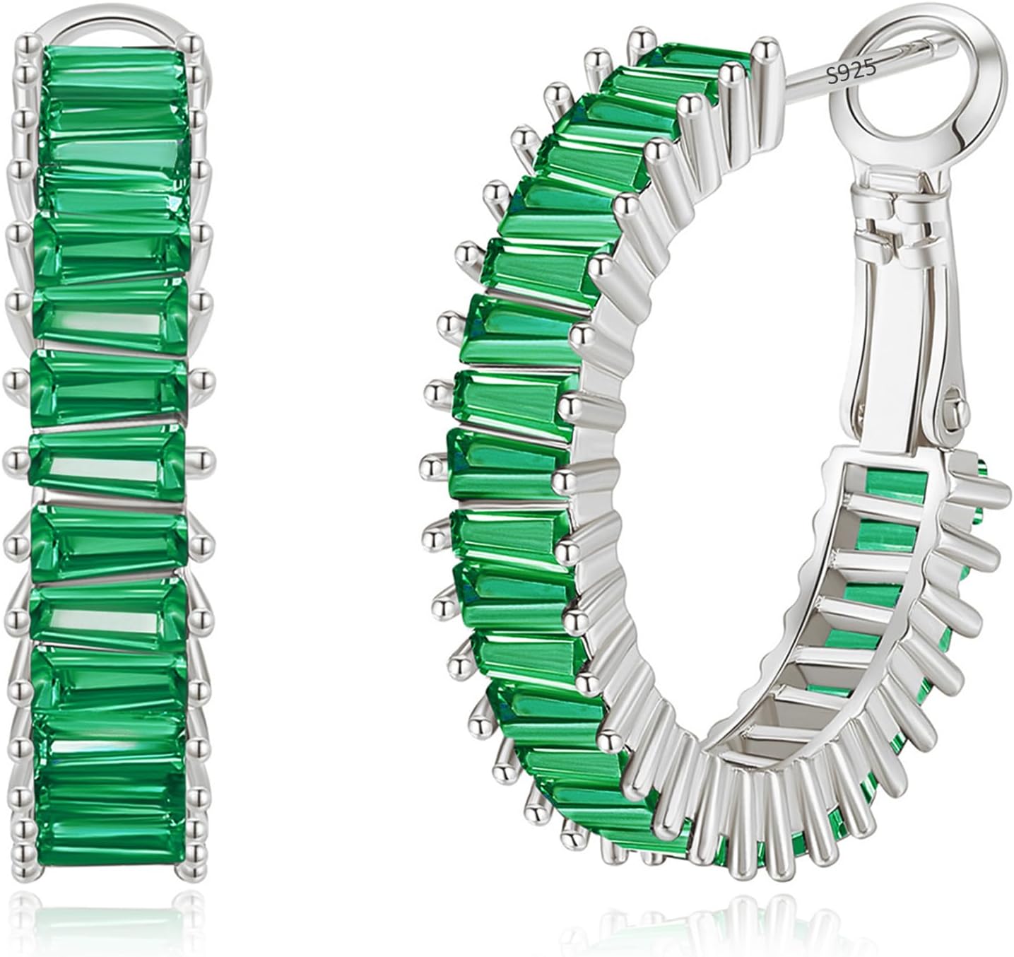 Gold Hoop Earrings for Women, Lightweight Chunky Silver Earrings for Women 14K Real Gold Plated Hoops Earrings Hypoallergenic Earrings Jewelry - 我的商店我的商店我的商店