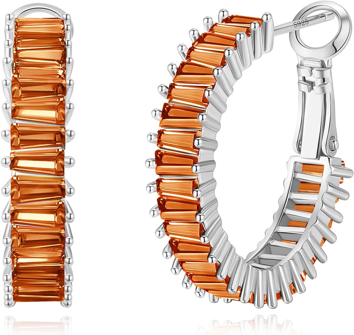 Gold Hoop Earrings for Women, Lightweight Chunky Silver Earrings for Women 14K Real Gold Plated Hoops Earrings Hypoallergenic Earrings Jewelry - 我的商店我的商店我的商店