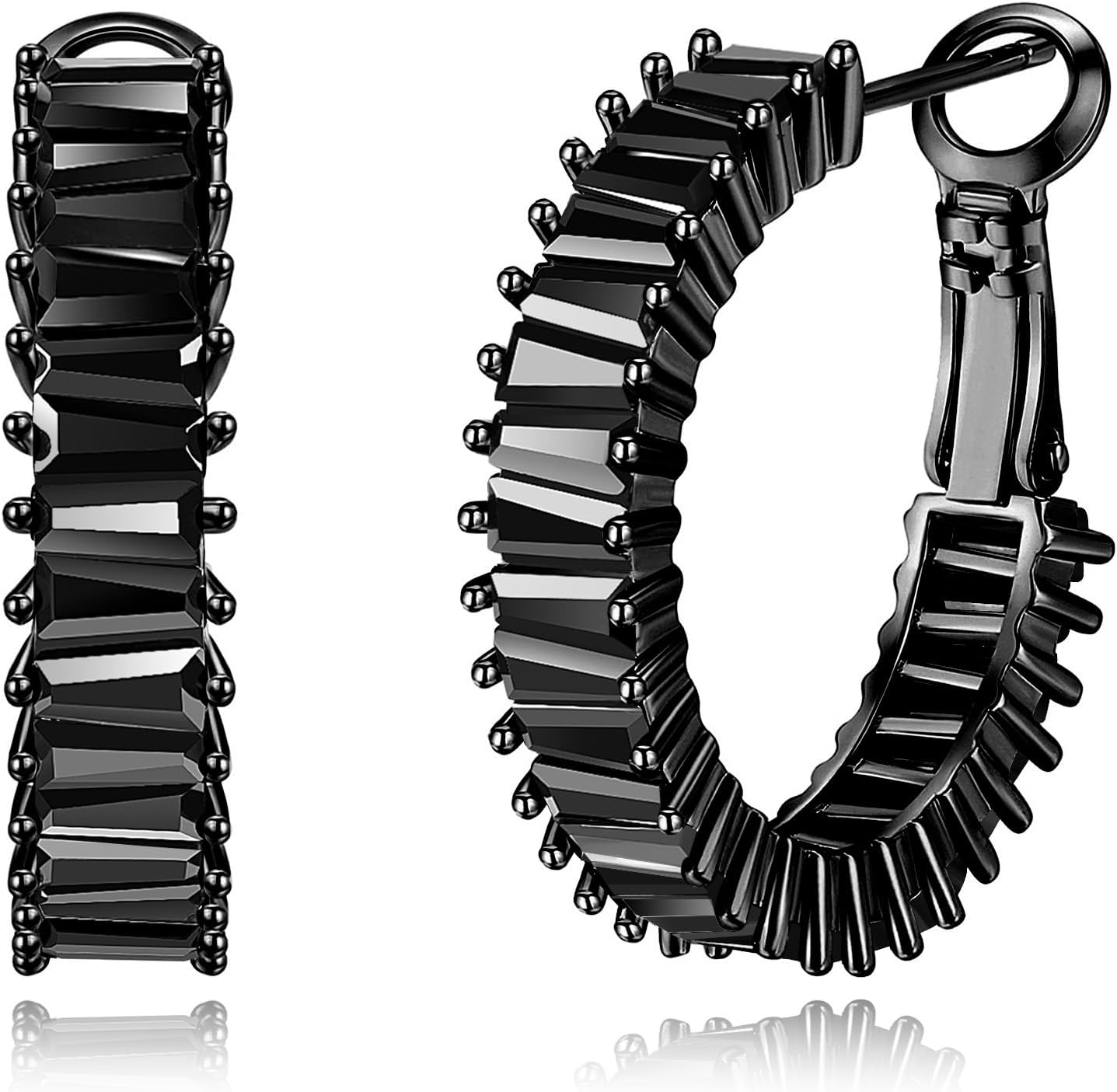 Gold Hoop Earrings for Women, Lightweight Chunky Silver Earrings for Women 14K Real Gold Plated Hoops Earrings Hypoallergenic Earrings Jewelry - 我的商店我的商店我的商店