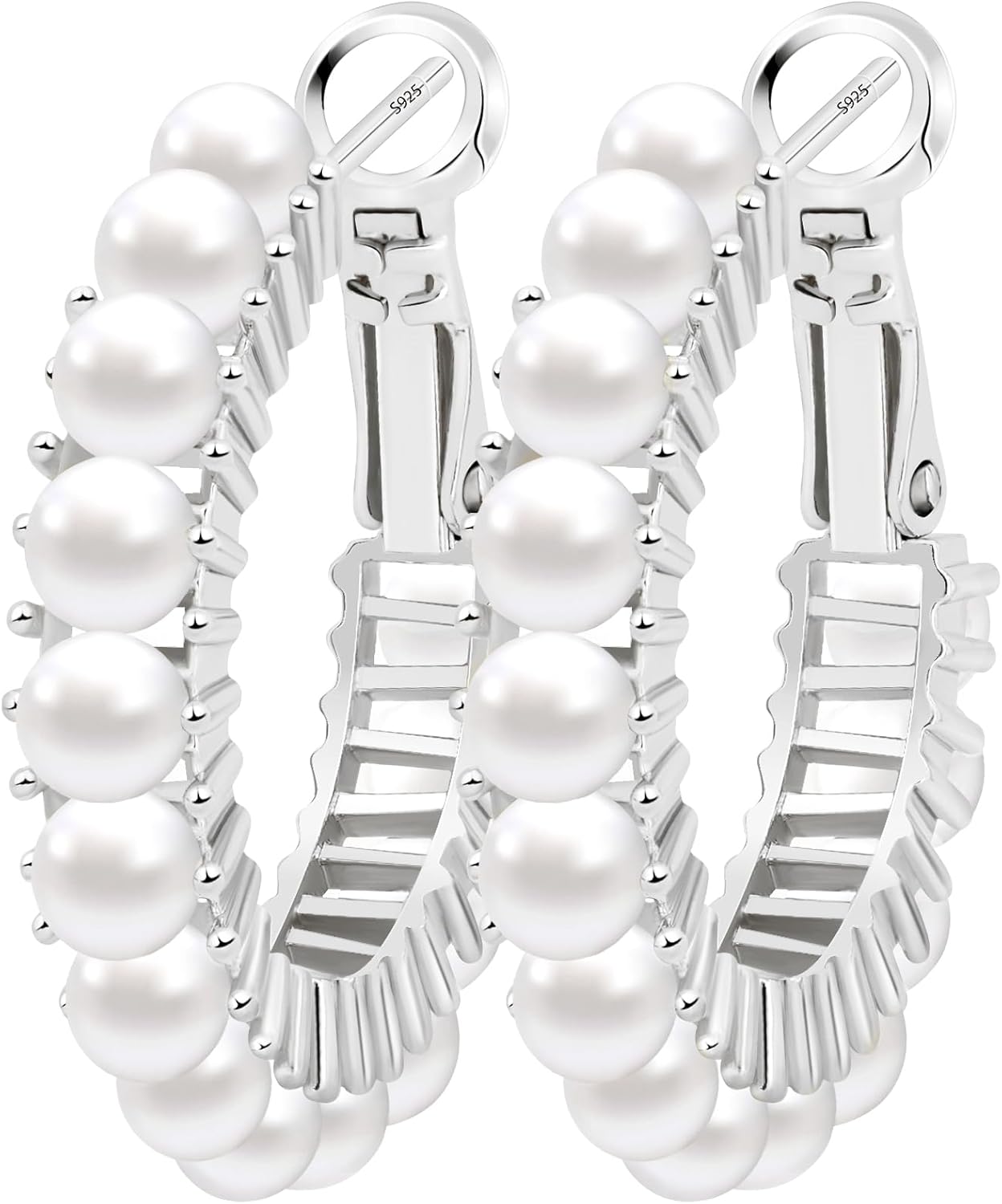 Gold Hoop Earrings for Women, Lightweight Chunky Silver Earrings for Women 14K Real Gold Plated Hoops Earrings Hypoallergenic Earrings Jewelry - 我的商店我的商店我的商店