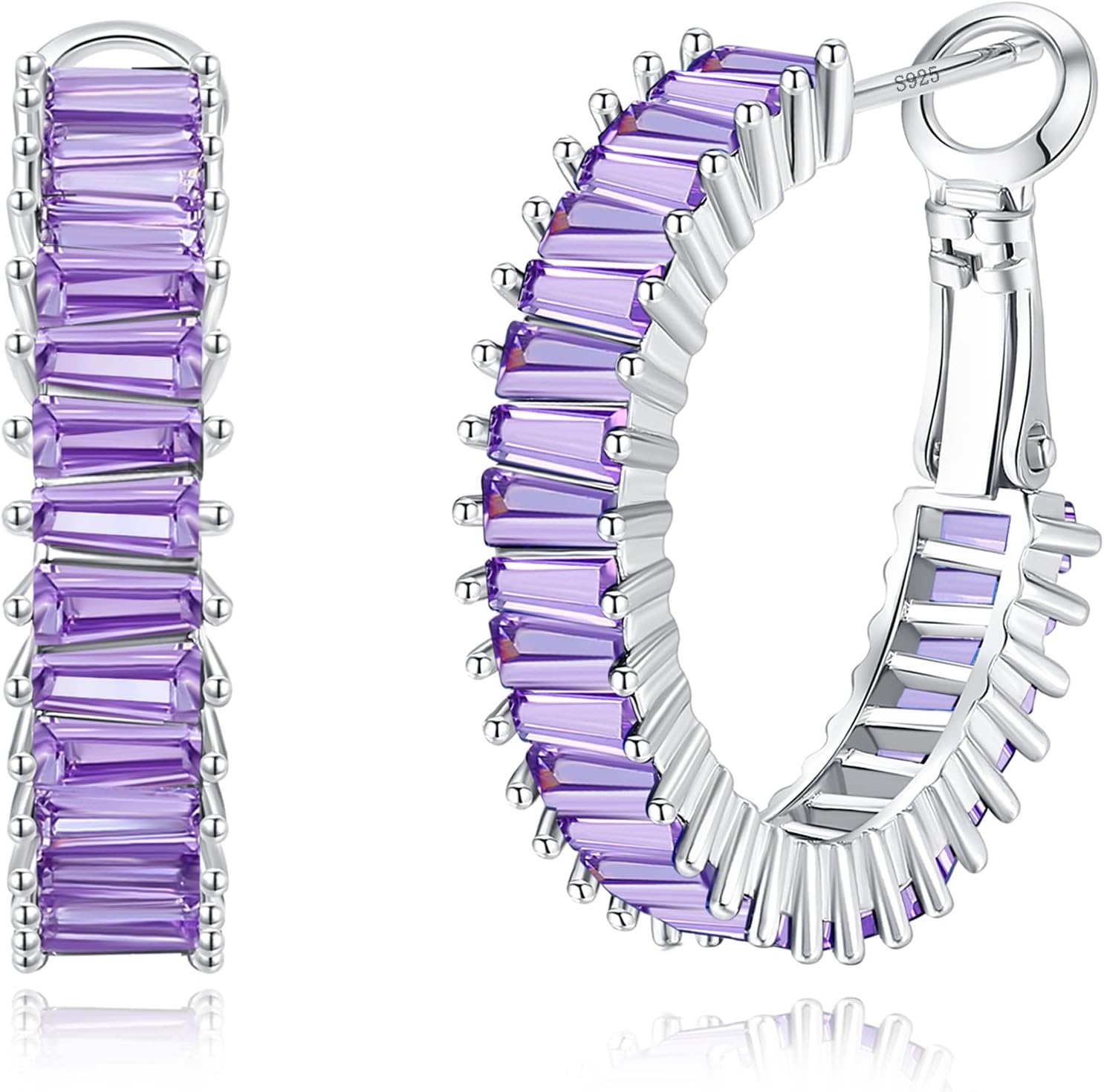 Gold Hoop Earrings for Women, Lightweight Chunky Silver Earrings for Women 14K Real Gold Plated Hoops Earrings Hypoallergenic Earrings Jewelry - 我的商店我的商店我的商店