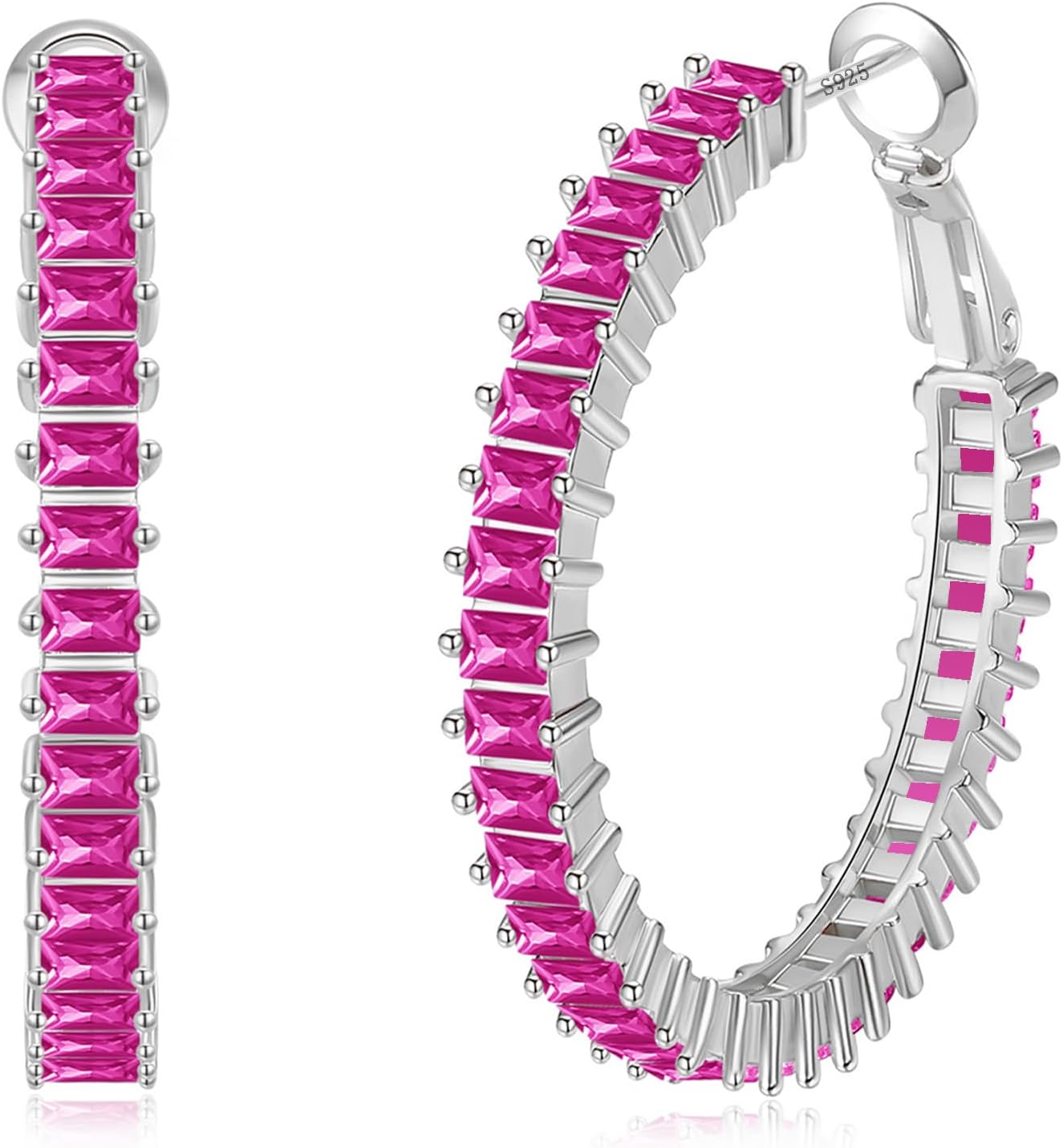 Gold Hoop Earrings for Women, Lightweight Chunky Silver Earrings for Women 14K Real Gold Plated Hoops Earrings Hypoallergenic Earrings Jewelry - 我的商店我的商店我的商店