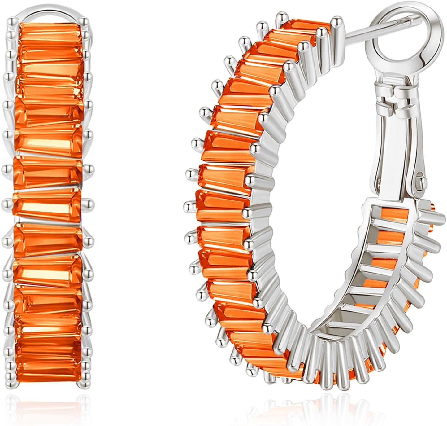 Gold Hoop Earrings for Women, Lightweight Chunky Silver Earrings for Women 14K Real Gold Plated Hoops Earrings Hypoallergenic Earrings Jewelry - 我的商店我的商店我的商店