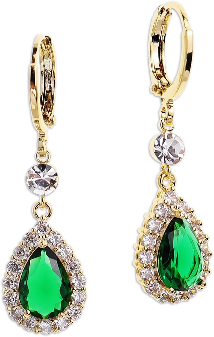 Gold Silver Small Hoop Dangle Earrings for Women, Trendy Dainty Rhinestone CZ Dangling Prom Wedding Leaf Flower Snowflake Butterfly Starfish Fashion Jewelry Gift - 我的商店我的商店我的商店