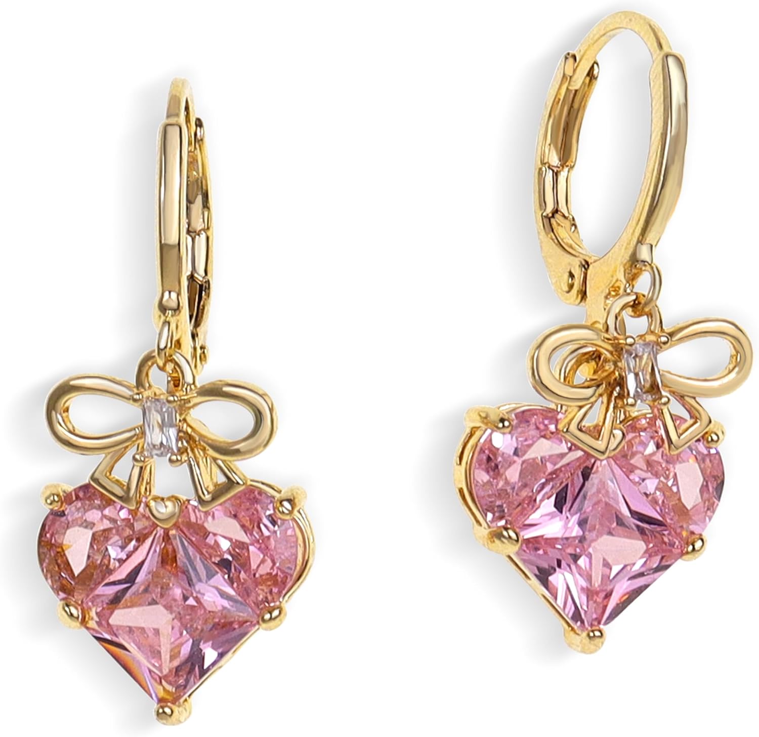 Gold Silver Small Hoop Dangle Earrings for Women, Trendy Dainty Rhinestone CZ Dangling Prom Wedding Leaf Flower Snowflake Butterfly Starfish Fashion Jewelry Gift - 我的商店我的商店我的商店