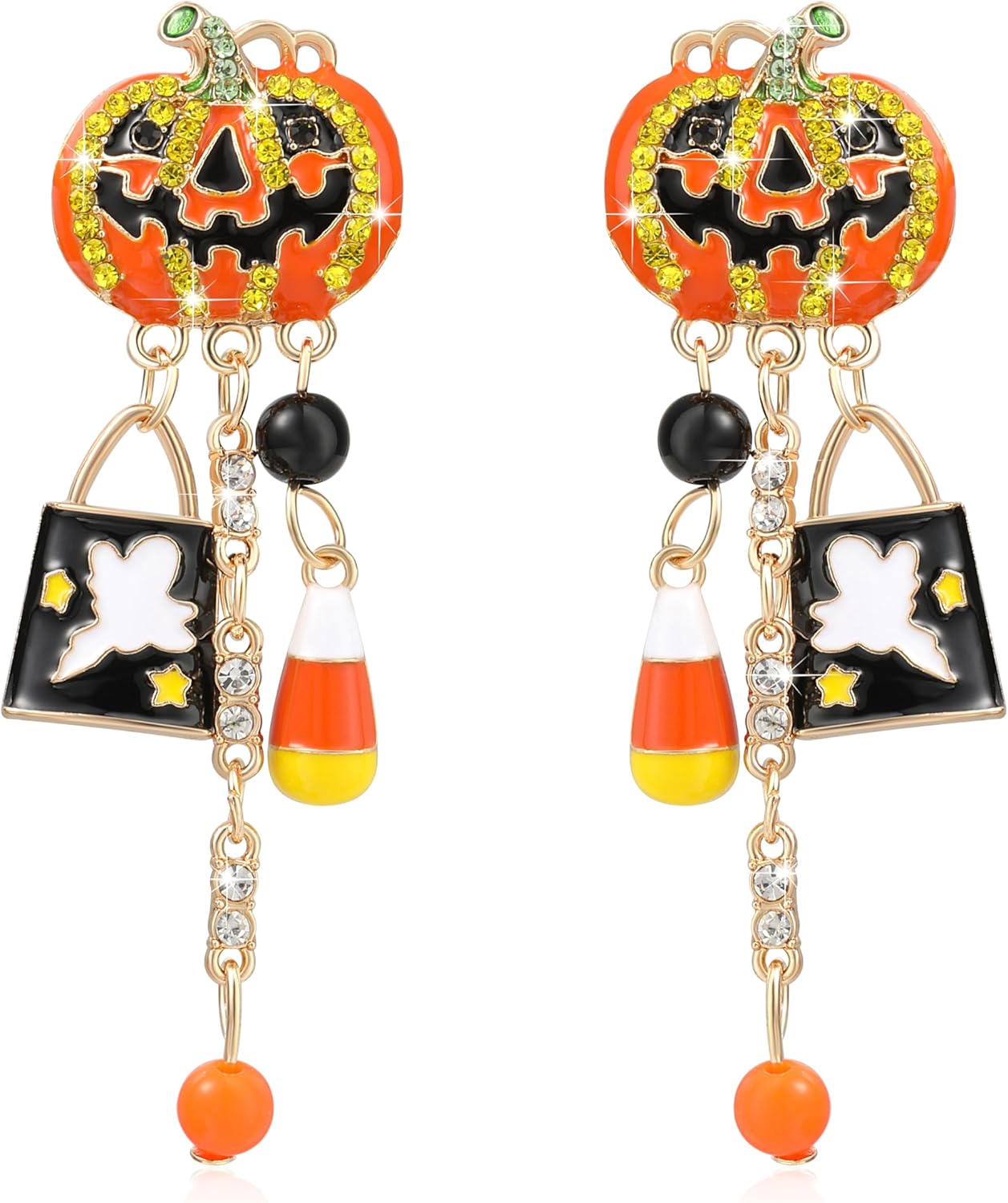 Halloween, Christmas, 4th of July Patriotic Earrings, Holiday Earrings Independence Day Stud Dangle Drop Earrings Hook Fashion Jewelry Gift for Women - QIAO Crystal我的商店QIAO Crystal