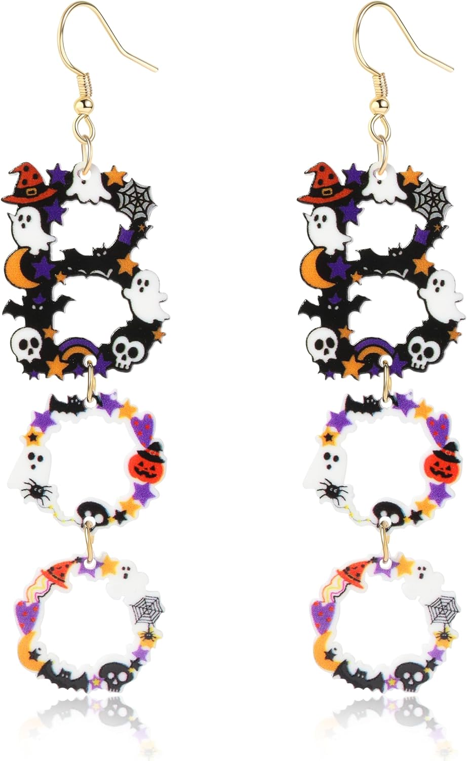 Halloween, Christmas, 4th of July Patriotic Earrings, Holiday Earrings Independence Day Stud Dangle Drop Earrings Hook Fashion Jewelry Gift for Women - QIAO Crystal我的商店QIAO Crystal