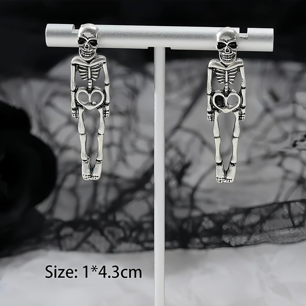Halloween Earrings Skeleton Skull Dangle BOO Ghost Witch Tassel Terror Knife Earrings - QIAO Crystal我的商店QIAO Crystal