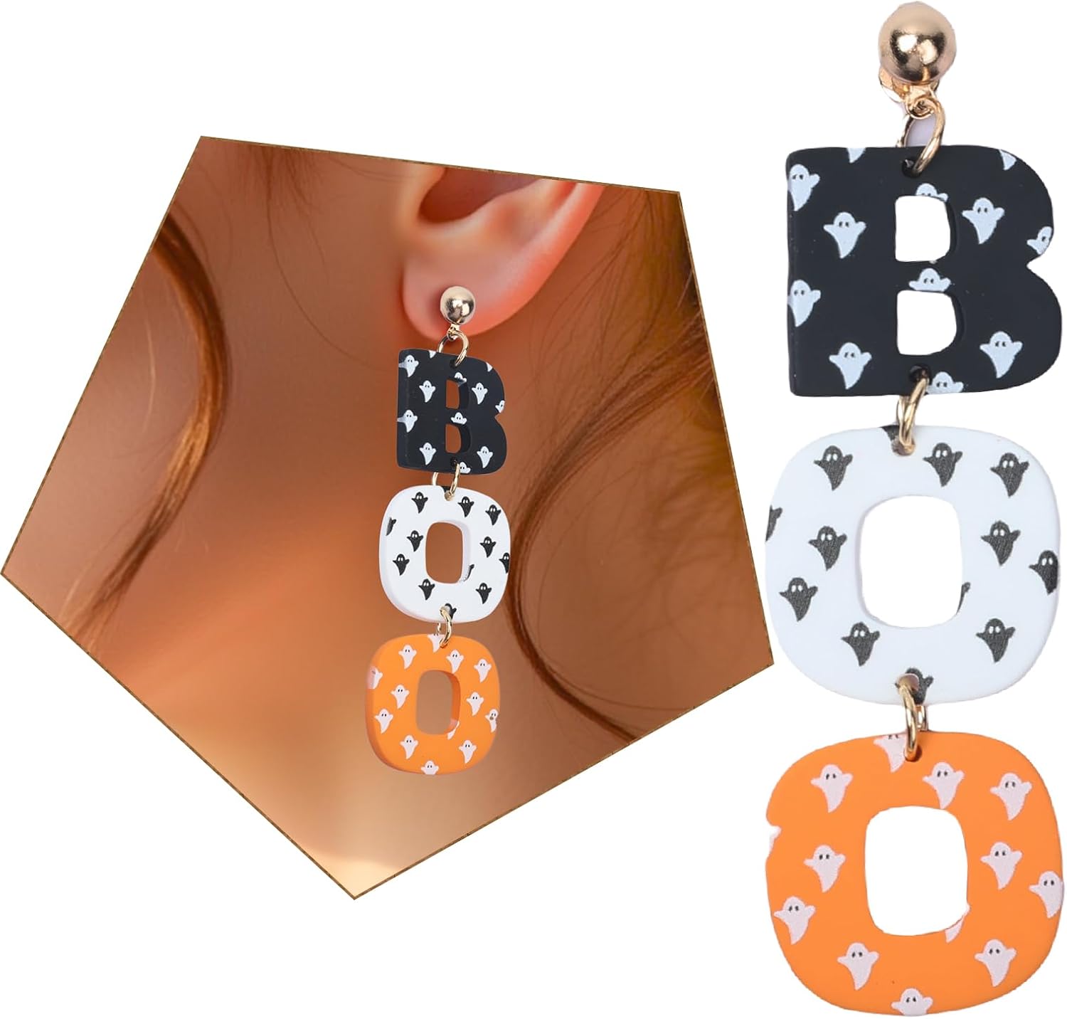 Halloween Earrings Skeleton Skull Dangle BOO Ghost Witch Tassel Terror Knife Earrings - QIAO Crystal我的商店QIAO Crystal