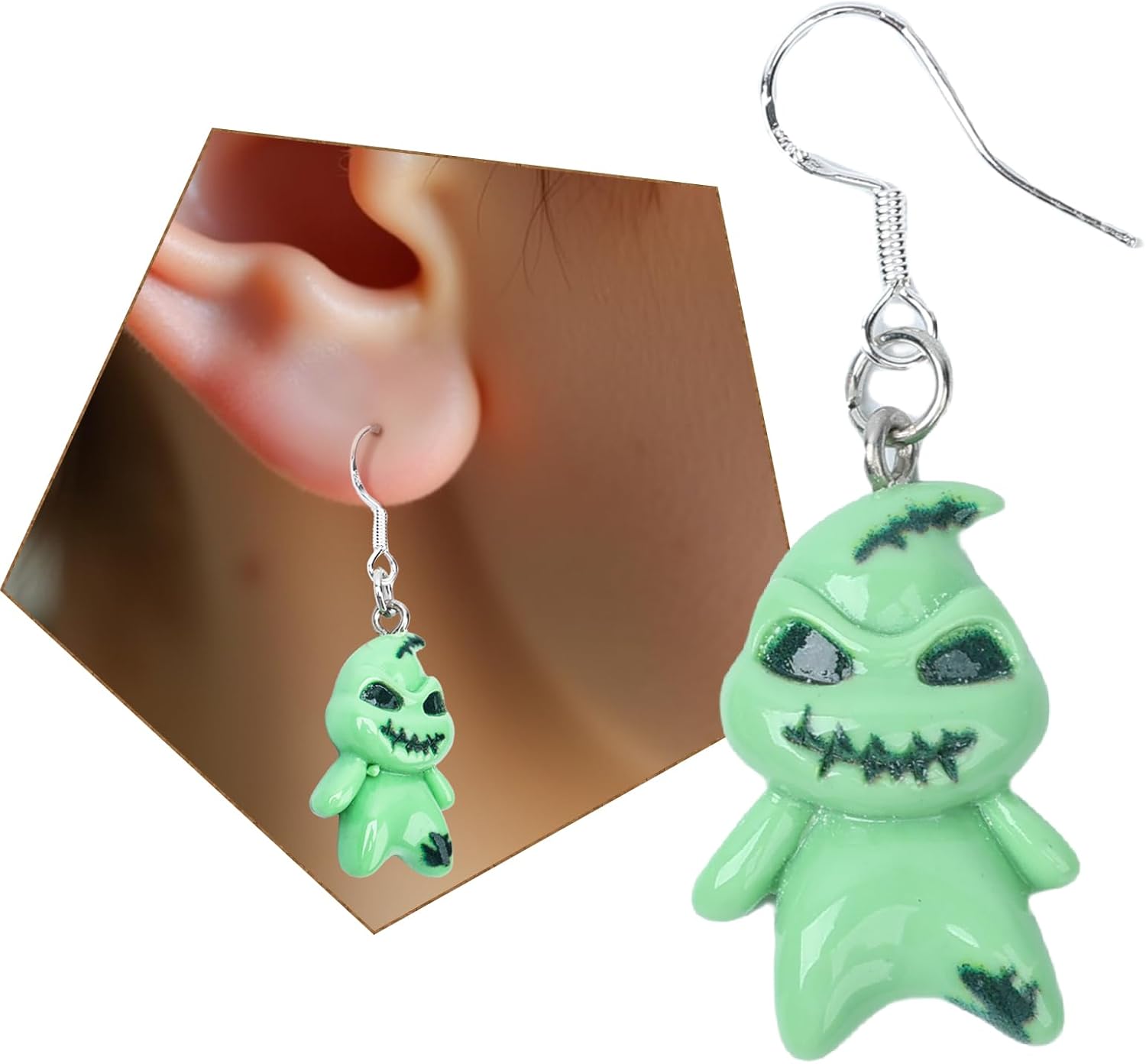 Halloween Earrings Skeleton Skull Dangle BOO Ghost Witch Tassel Terror Knife Earrings - QIAO Crystal我的商店QIAO Crystal