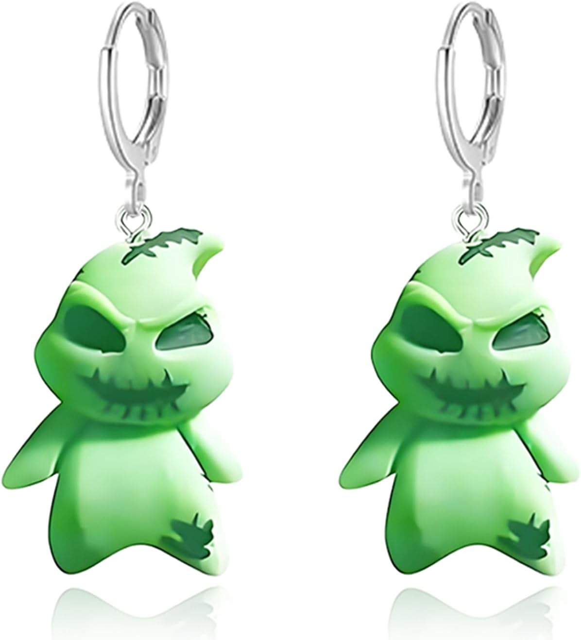 Halloween Ghost Earrings for Women The Nightmare Before Christmas Earrings Christmas Hat Green Ghost Earrings Halloween Accessories Christmas Gifts - QIAO Crystal我的商店QIAO Crystal