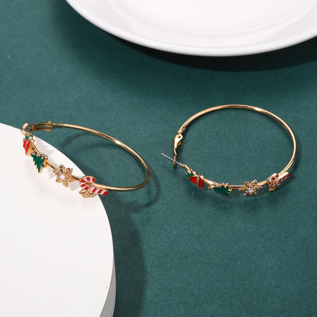  Halloween Thanksgiving Fall Christmas Earrings for Women Festive Holiday Hoop Earrings Costume Party Outfits Holiday Jewelry Gifts - 我的商店我的商店我的商店