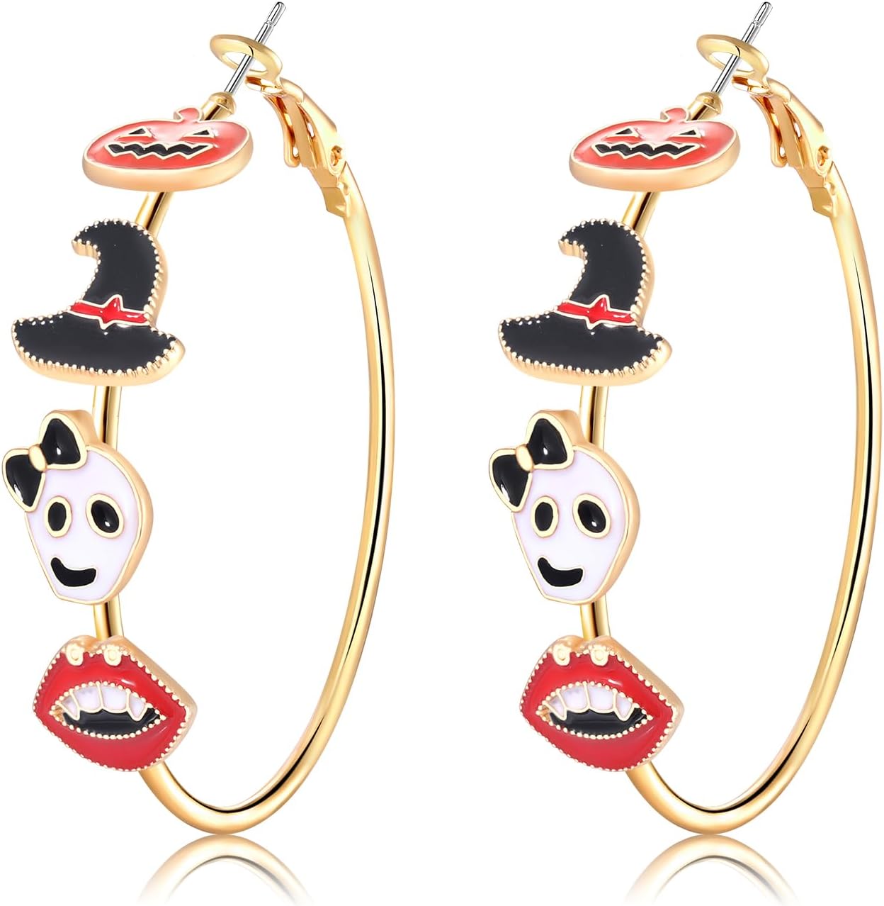 Halloween Thanksgiving Fall Christmas Earrings for Women Festive Holiday Hoop Earrings Costume Party Outfits Holiday Jewelry Gifts - 我的商店我的商店我的商店