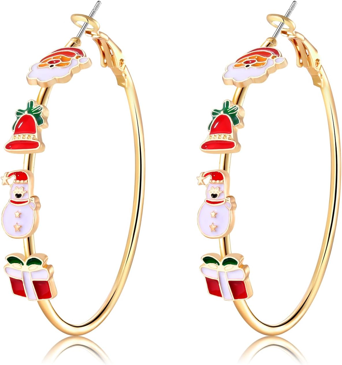  Halloween Thanksgiving Fall Christmas Earrings for Women Festive Holiday Hoop Earrings Costume Party Outfits Holiday Jewelry Gifts - 我的商店我的商店我的商店