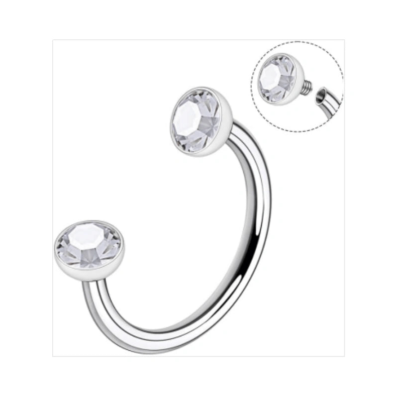 horseshoe-nose-ring-surgical-steel-double-stud-nose-ring-18g-internally-threaded-cubic-zirconia-daith-piercing-jewelry-for-women-inner-diameter-8mm