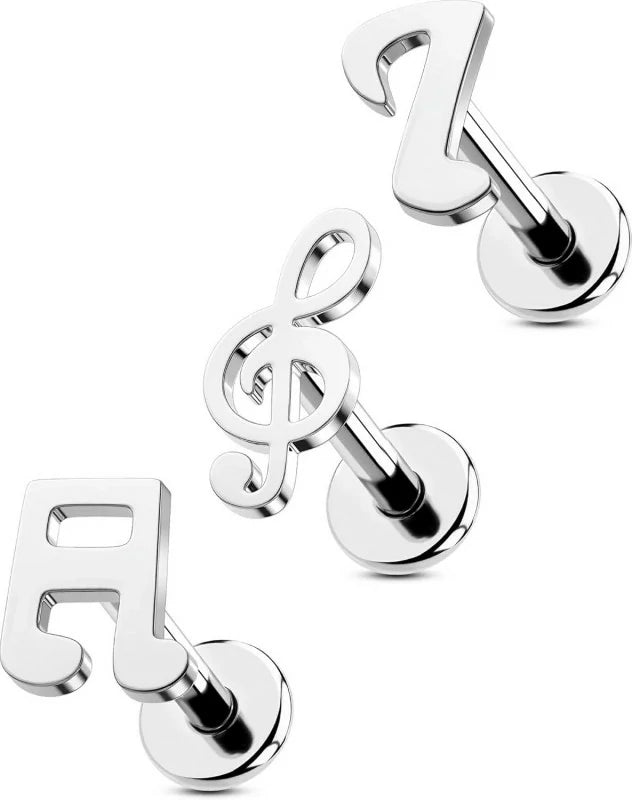 16G Surgical Steel Lip & Cartilage 3PCS Christmas Themed Lip Rings