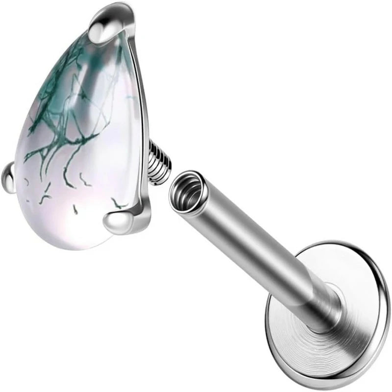 F136 Titanium Piercing Jewelry Stud for Tragus Conch Helix Studs Flat Back Earrings