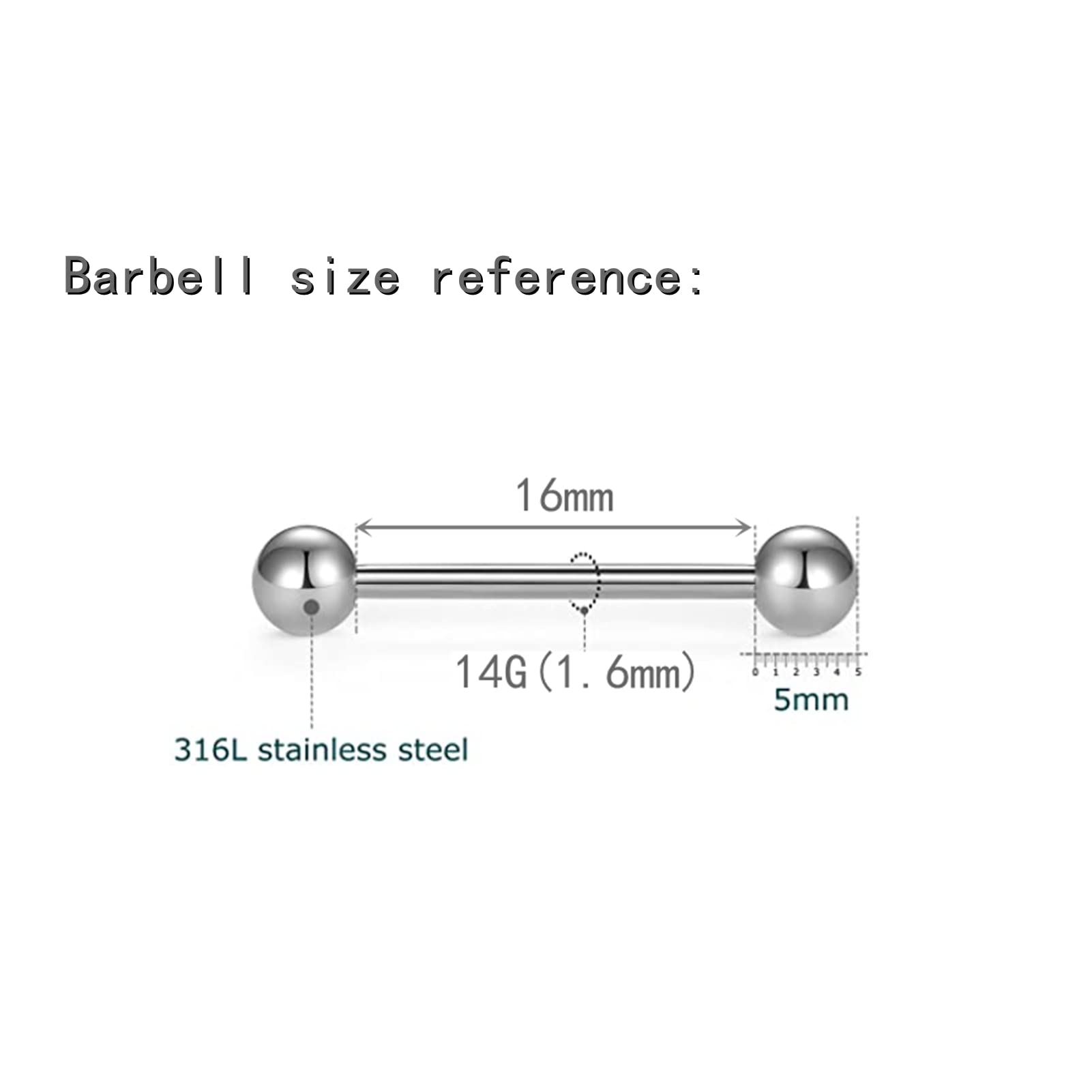 Jewelry With Chains 14G Barbells Nipple Chains Body Piercing Crystal 316L Surgical Stainless Steel Rings - QIAO Crystal我的商店QIAO Crystal