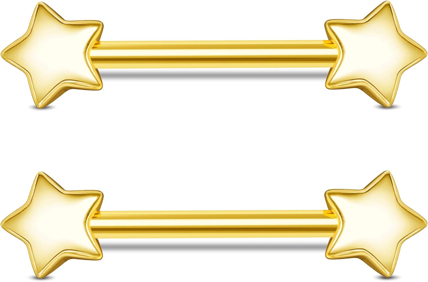 Jewseen 14G Dainty Star Nipple Rings Surgical Steel Nipple Piercing Jewelry Gold Nipple Ring Nipple Barbell Nipple Piercing Nipple Jewelry - QIAO CrystalQIAO CrystalQIAO Crystal