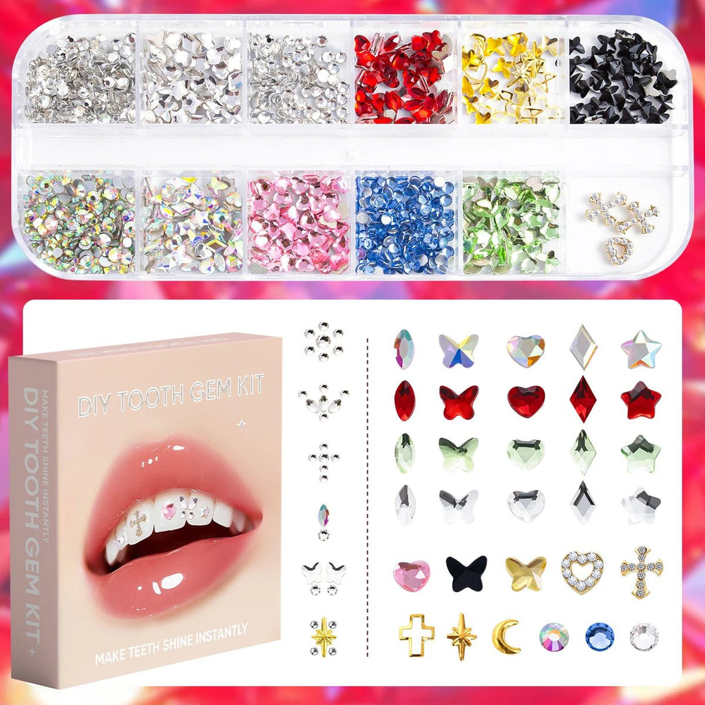 Joe New to Professional DIY Dental Gems Kit Dental Jewelry Starter Kit Sparkling Dental Gems - QIAO CrystalQIAO CrystalQIAO Crystal