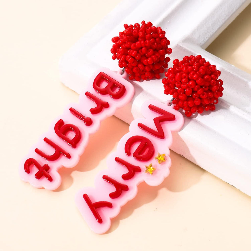 Letter Earrings Believe Earrings Drop Dangle Earrings for Girls Special Means Earring Gifts - 我的商店我的商店我的商店