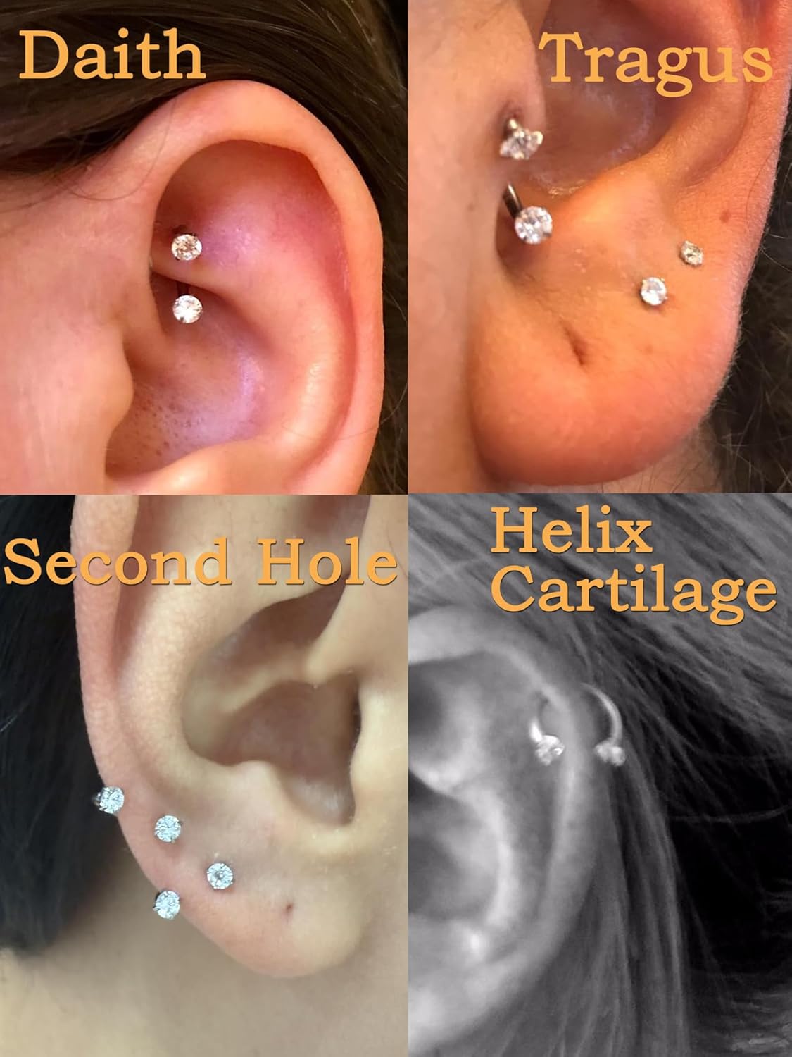 Longita 6mm 8mm 18g Horseshoe Nose Ring for Women Double Gem Horse Shoe Nose Ring Hoop Surgical Steel Silver Cartilage Helix Tragus Earring Hoops Labret Lip Piercing Jewelry Small Septum Rings 18g - QIAO CrystalQIAO CrystalQIAO Crystal