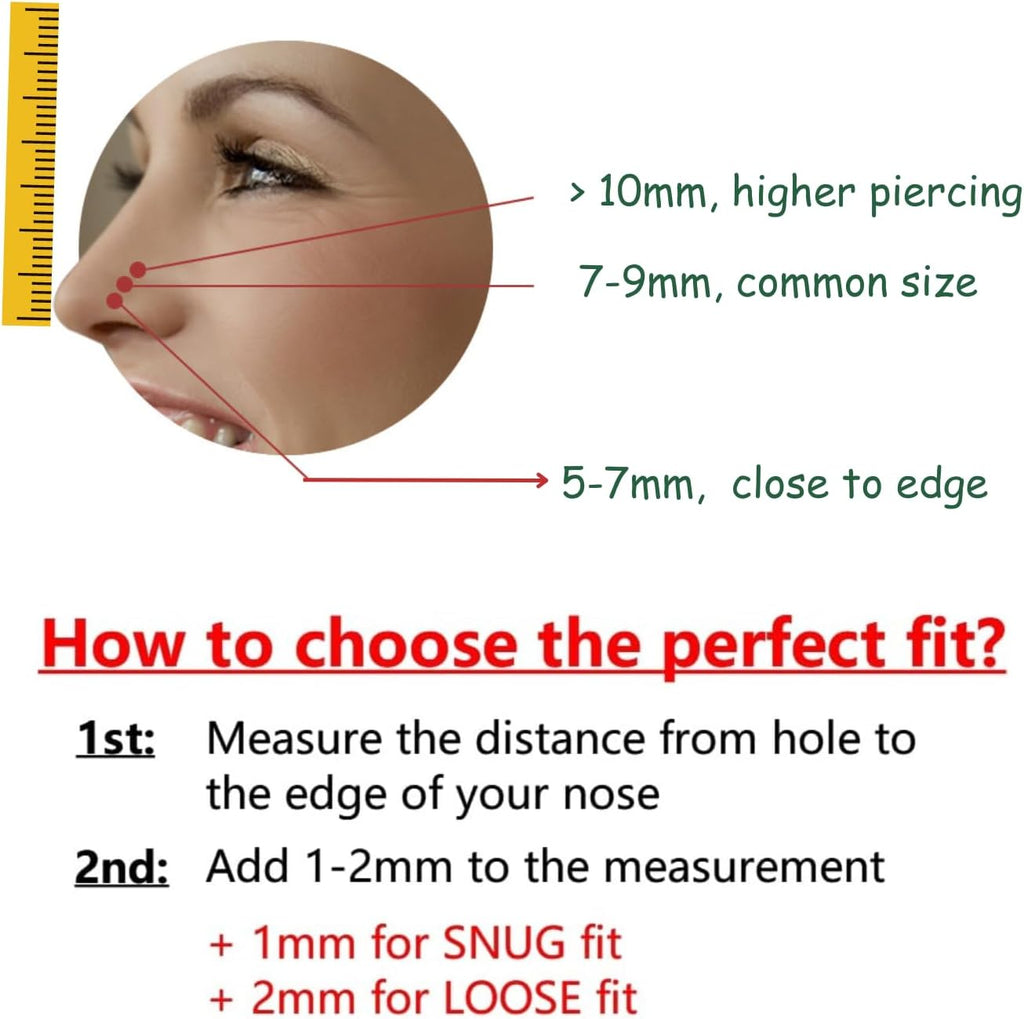 LUCKYJEWUS Small Thin Gold Nose Ring Hoop for Women, 14k Gold Filled or 925 Sterling Silver - 20G/22G/24G Adjustable Nose Piercing Jewelry (5mm–6mm, 6–7mm, 7–8mm) - QIAO CrystalQIAO CrystalQIAO Crystal