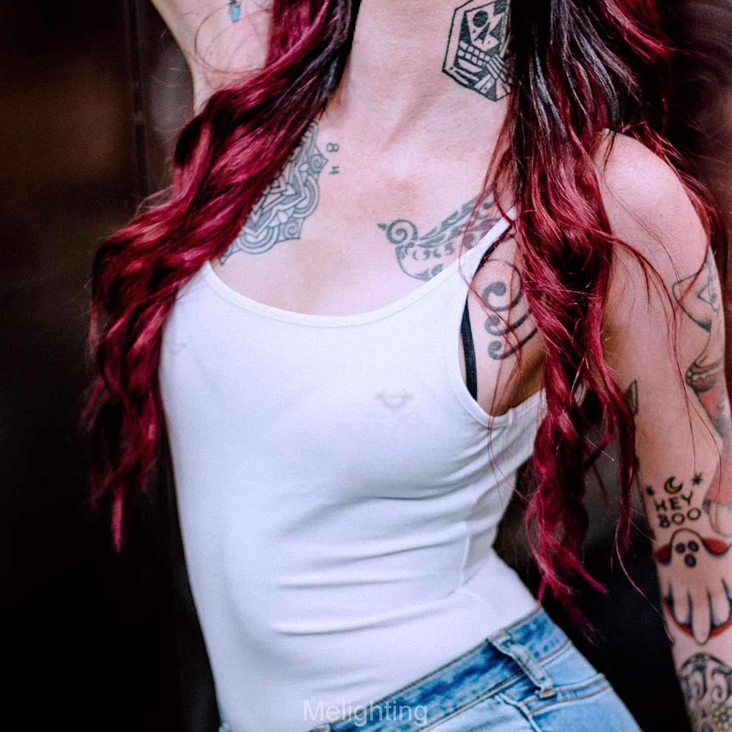 Melighting Black Moon Nipple Piercing Jewelry - 14G Stainless Steel 316L Heart Nipple Barbell - QIAO CrystalQIAO CrystalQIAO Crystal