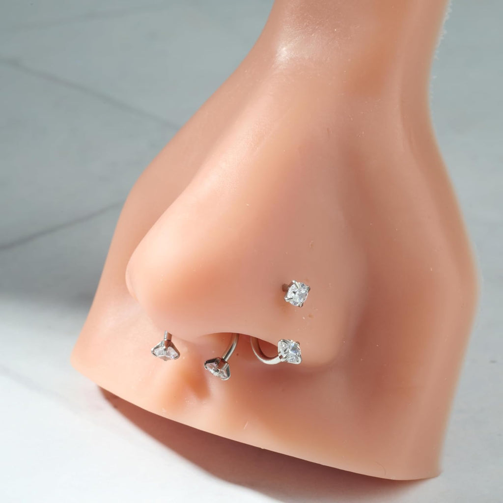 MODRSA 18g 20g 22g Nose Rings Hoops Silver Gold Hoop Nose Ring Surgical Steel Hypoallergenic Cartilage Hoop Earring Thin Helix Earring Hoops Tiny Small Lip Rings Piercing Jewelry 6mm 8mm 10mm - QIAO CrystalQIAO CrystalQIAO Crystal