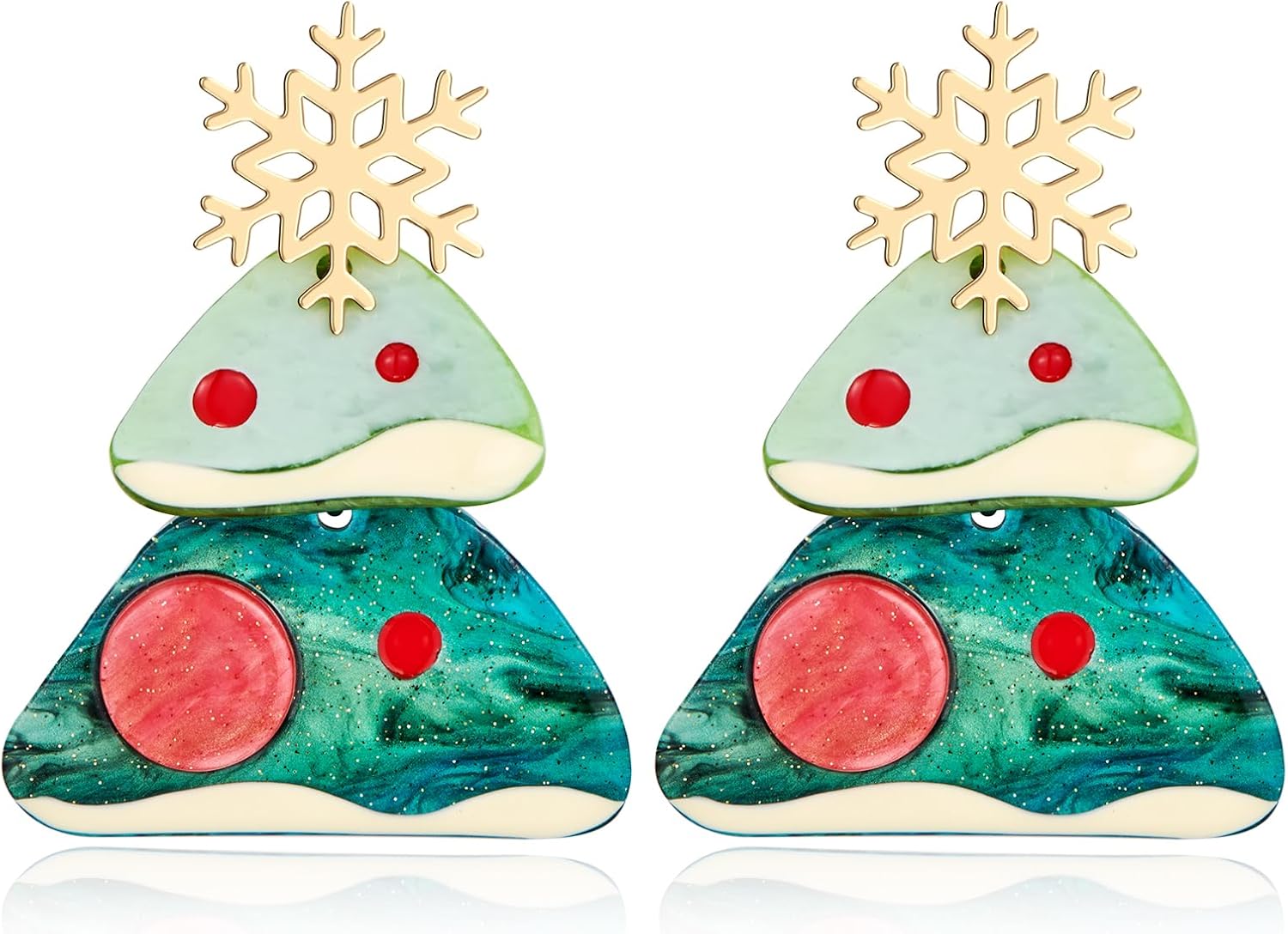MUYAN Christmas Earrings for Women Holiday Earrings Jingle Bell Bow Tree Snowflake Stars Earrings Drop Dangle Earring Party Jewelry Festival Decoration - 我的商店我的商店我的商店