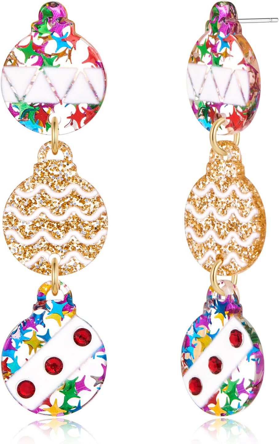 MUYAN Christmas Earrings for Women Holiday Earrings Jingle Bell Bow Tree Snowflake Stars Earrings Drop Dangle Earring Party Jewelry Festival Decoration - 我的商店我的商店我的商店