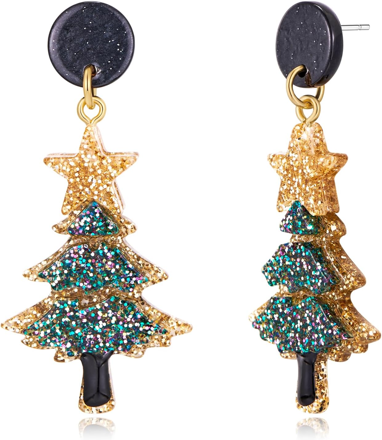 MUYAN Christmas Earrings for Women Holiday Earrings Jingle Bell Bow Tree Snowflake Stars Earrings Drop Dangle Earring Party Jewelry Festival Decoration - 我的商店我的商店我的商店