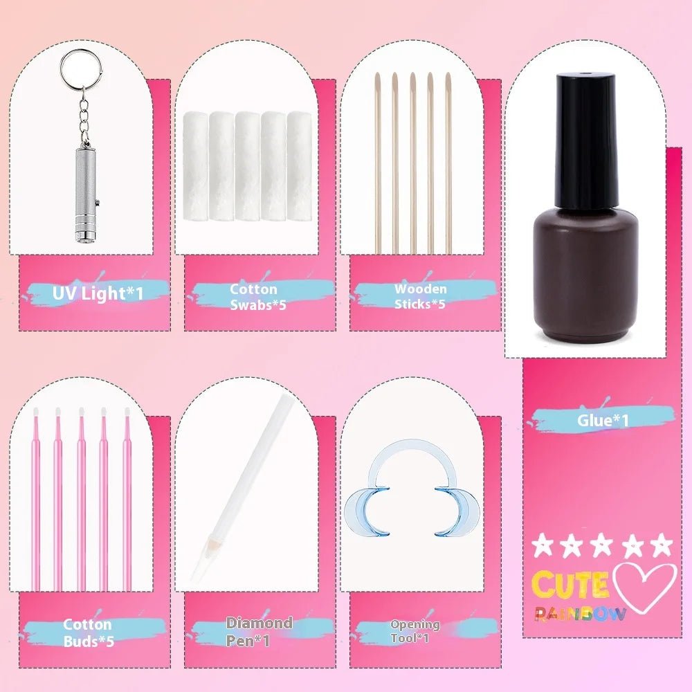 New round box tooth jewelry gemstone set professional glass crystal tooth gemstone set - QIAO CrystalQIAO CrystalQIAO Crystal