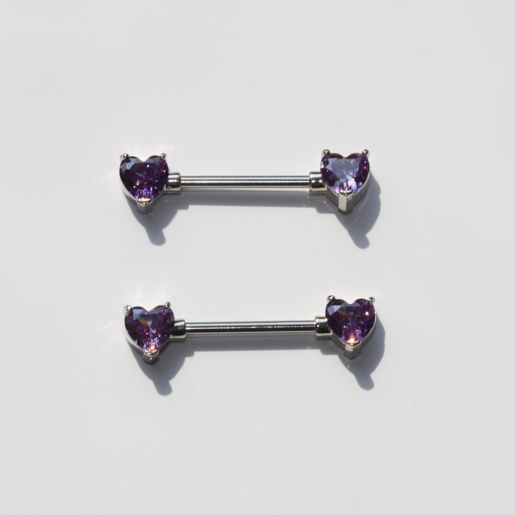 Nipple Piercing Jewelry 14G Stainless Steel Nipple Rings Heart Butterfly Flower Bow Nipple Barbells - 我的商店我的商店我的商店