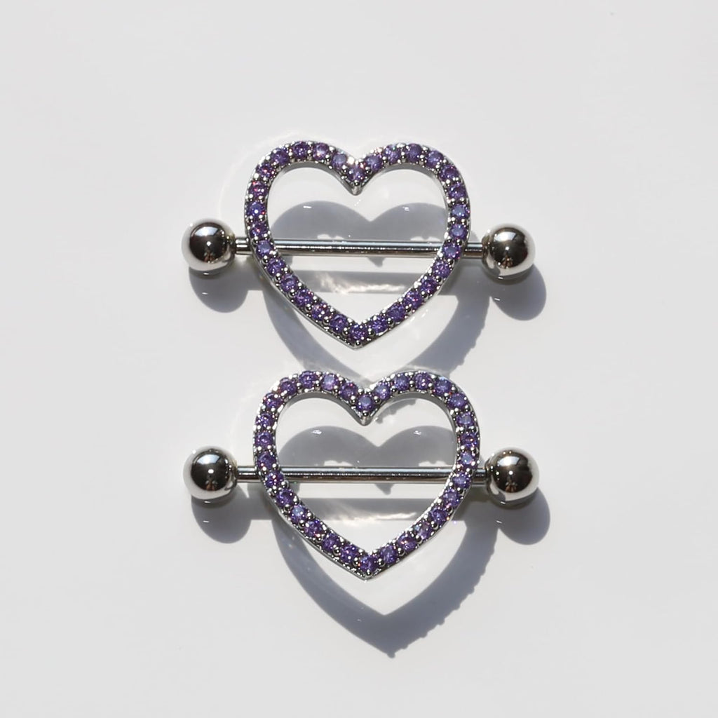 Nipple Piercing Jewelry 14G Stainless Steel Nipple Rings Heart Butterfly Flower Bow Nipple Barbells - 我的商店我的商店我的商店