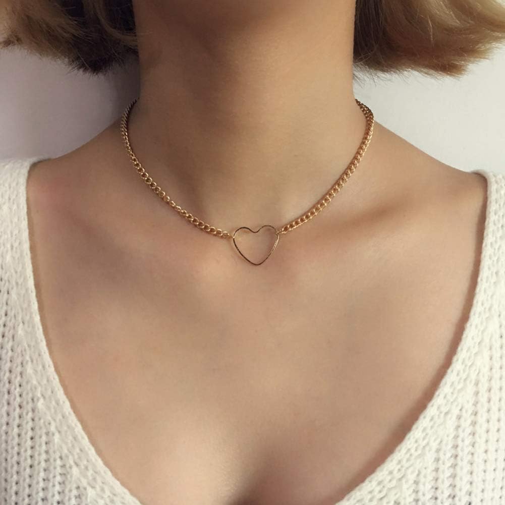 Nipple Ring with Choker Necklaces Stainless Steel Nipple Rings Chain Heart Cat Head Punk - QIAO CrystalQIAO CrystalQIAO Crystal