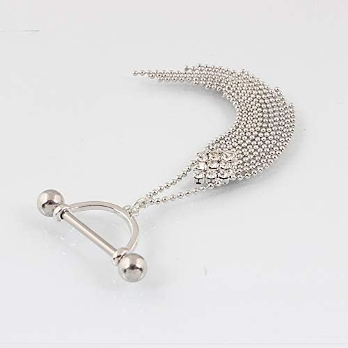 Nipple Rings Dangle Long Tassels Nipple Piercings for Women Men Surgical Stainless Steel 14G Bar 1 Pair - QIAO CrystalQIAO CrystalQIAO Crystal