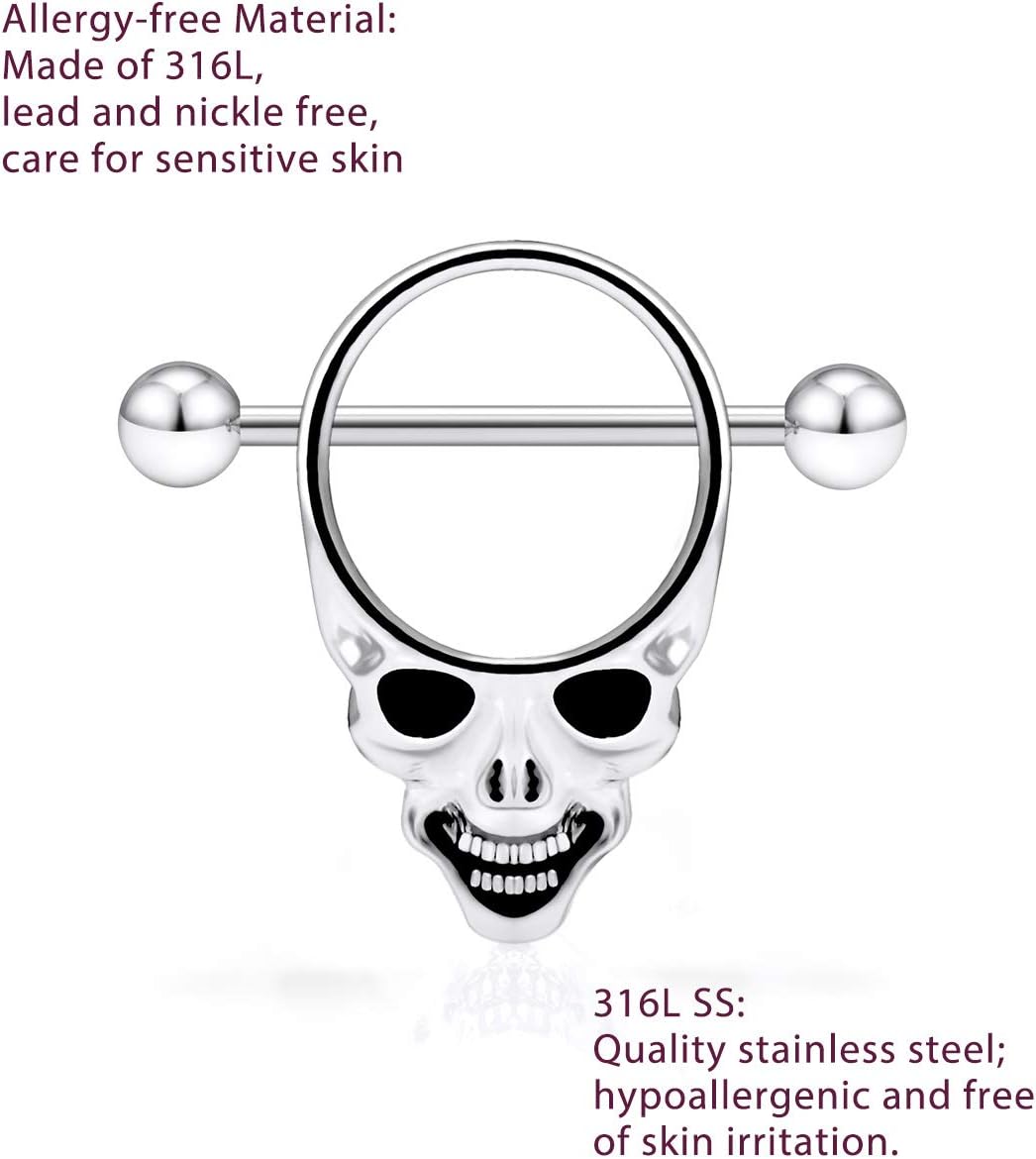 Nipple Rings for Women Nipple Piercing Jewelry 14G Nipple Rings Surgical Steel Screw Dangle Nipplerings Nipple Shield Ring Barbell Body Piercing Jewelry Set 5/8 Inch 16mm 10 Pairs - QIAO CrystalQIAO CrystalQIAO Crystal