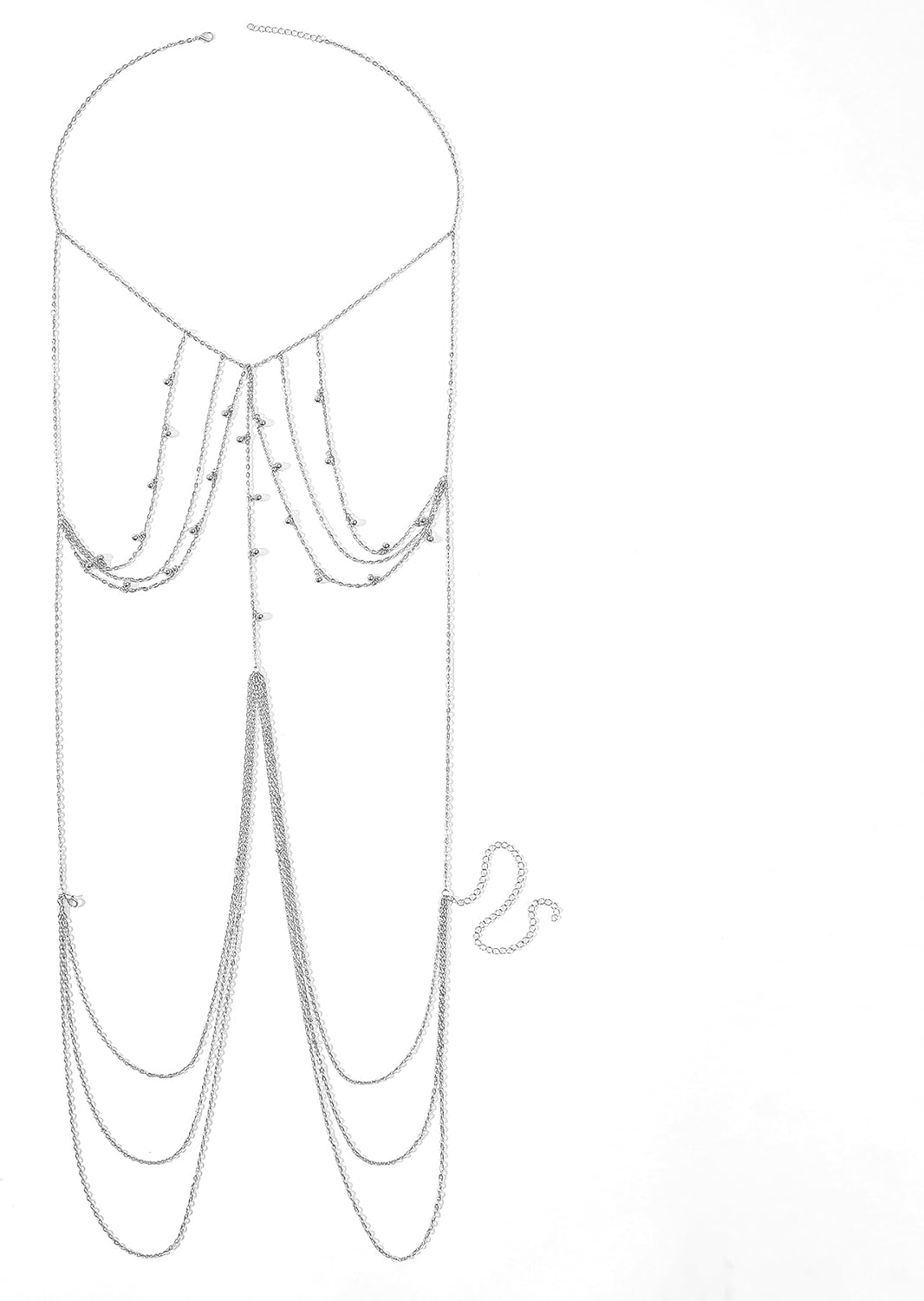 Nipple Rings with Body Chain Waist Chest Chain 14G Nipple Piercing Barbell Nipplerings Body Piercing Jewelry for Women - QIAO CrystalQIAO CrystalQIAO Crystal