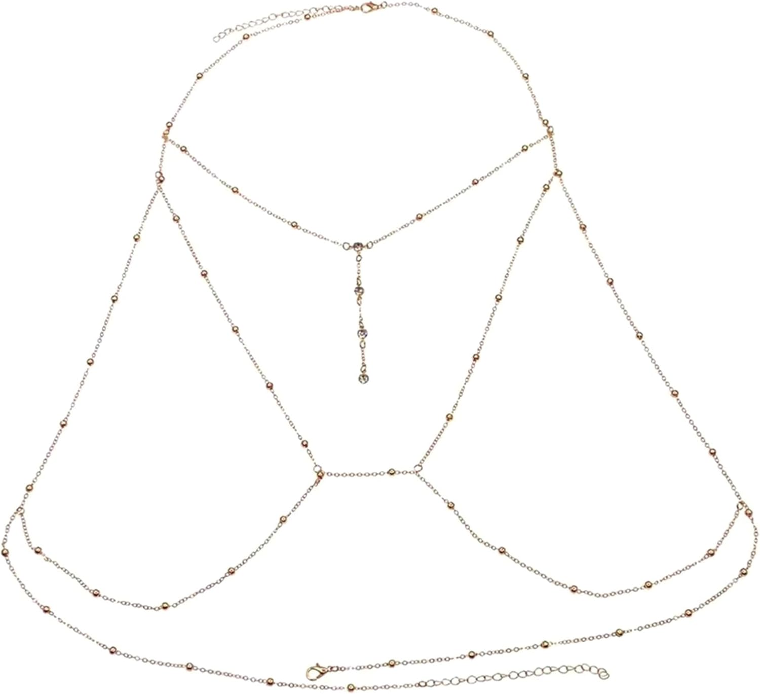 Nipple Rings with Body Chain Waist Chest Chain 14G Nipple Piercing Barbell Nipplerings Body Piercing Jewelry for Women - QIAO CrystalQIAO CrystalQIAO Crystal