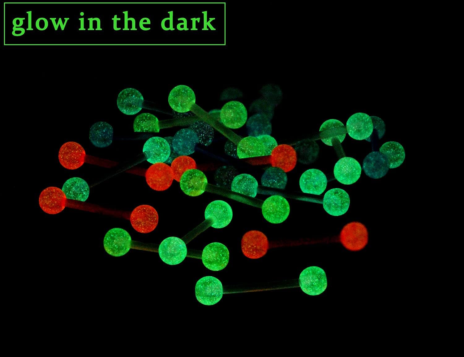 Oufksiyy 14G 16mm 14mm Glow in Dark Flexible Acrylic Straight Tongue Rings Plastic Nipple Ring Retainer Body Piercing Jewelry for Women Men 24PCS(12Pairs 14 Gauge Piercings - QIAO CrystalQIAO CrystalQIAO Crystal