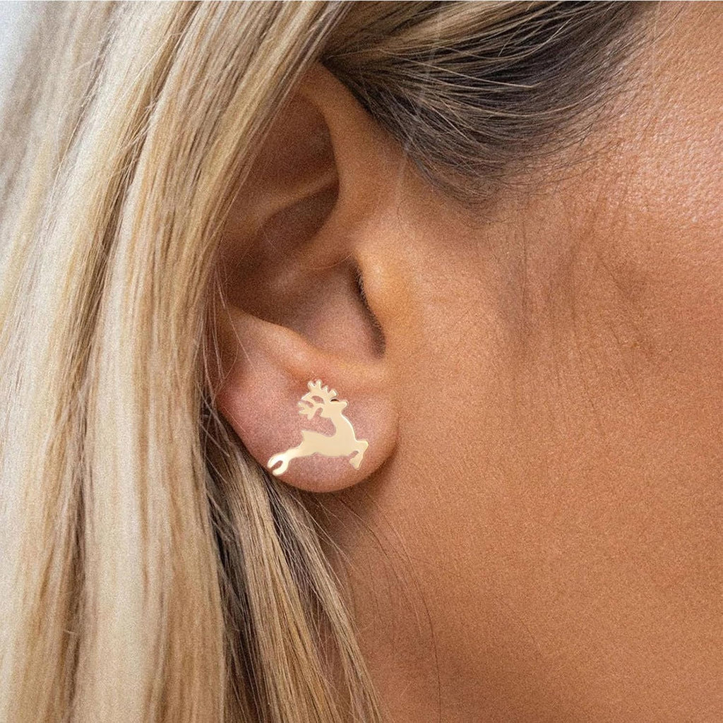 Pack of 6 Pairs Christmas Earrings Set for Women - Tree Hat, Elk Socks, Santa Claus Box, Dangle Earrings, Christmas Decoration Accessories - QIAO Crystal我的商店QIAO Crystal