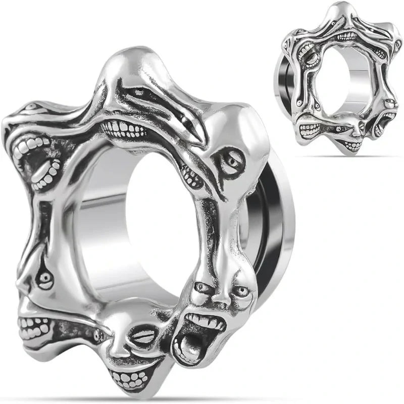 Screw Back Stainless Steel Ear Tunnel and Plug Gauges - QIAO CrystalQIAO CrystalQIAO Crystal