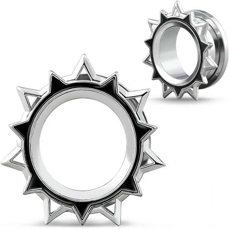 Screw Back Stainless Steel Ear Tunnel and Plug Gauges - QIAO CrystalQIAO CrystalQIAO Crystal