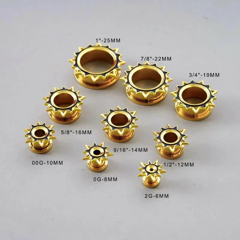 Screw Back Stainless Steel Ear Tunnel and Plug Gauges - QIAO CrystalQIAO CrystalQIAO Crystal