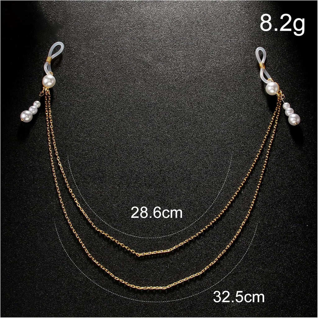 Sexy Pearl Tassel Non Piercing Nipple Chain Jewelry for Women Layered Pearl Chest Chain Body Jewelry Festival Rave Nipple Accessories Jewelry - QIAO CrystalQIAO CrystalQIAO Crystal
