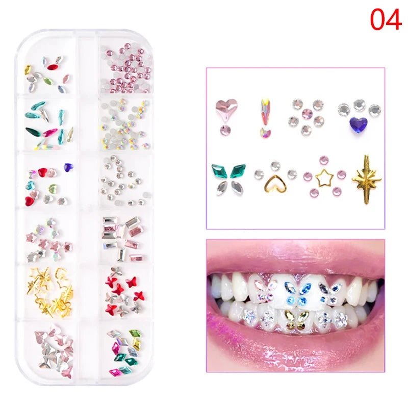 Shine Our Ultimate DIY Tooth Gem Kit Gold Tooth Gems to Enhance Your Smile Fashion Body Jewelry - QIAO CrystalQIAO CrystalQIAO Crystal